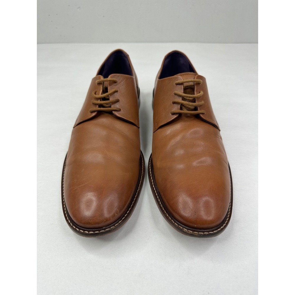 Ted Baker London Irron 3 Mens Tan Leather Derby Dress Shoes US 11.5 9-15117